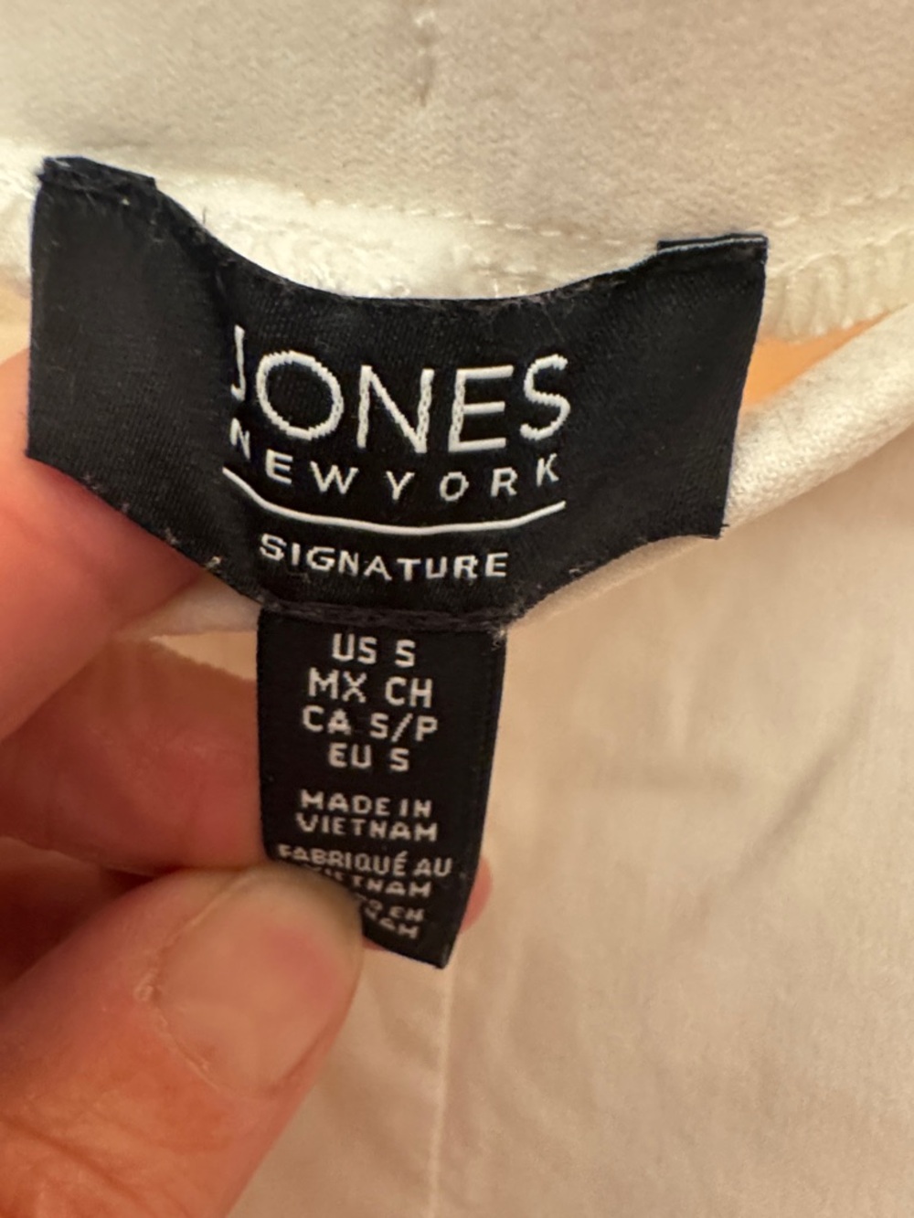Jones New York White Top with Black Signature Label
